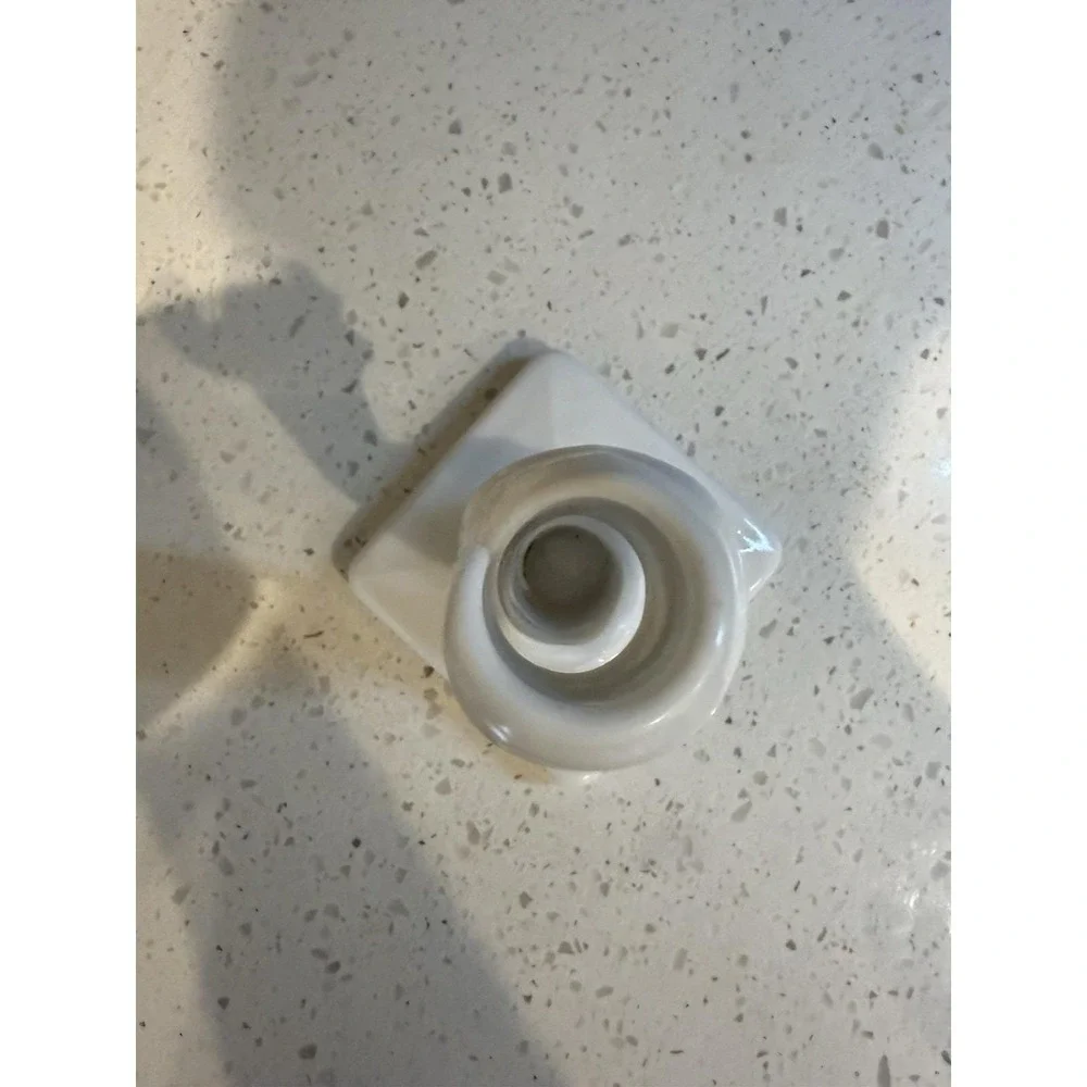 Westmoreland Milk Glass Lotus Spiral Candle Stick Holder Mid Century